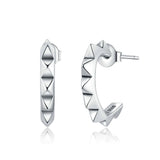 925 Sterling Silver Simple Design Clip Earrings Precious Jewelry For Women