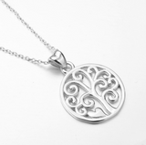 925 Sterling Silver Family Tree of Life Pendant Necklaces For Women Fashion Jewelry Gift