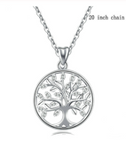 925 Sterling Silver Tree of life Pendant Necklaces with AAA Zircon Women Fashion Jewelry Gift For girl Birthday