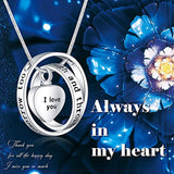 Memorial Gift, Always in My Heart with 1 or 2 Vials Urn Locket Pendant Necklace, Tree of Life Cremation Jewelry for Ashes, Keepsake for Dad Sister Grandma Aunt Wife Daughter Mom