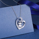 S925 Sterling Silver Frog Heart Necklace For Women Girl