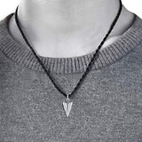 925 Sterling Silver Viking Arrowhead Arrow Pendant Necklace for Men, Viking Jewelry for Mens