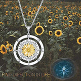 Compass Necklace for Women Inspirational Jewelry Gifts for Her