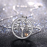 Christmas Jewelry Tree of Life Sterling Silver Disc Pendant 18