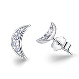 Mini Moon Stud Earrings