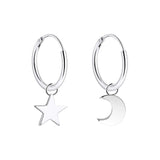 Star/Cross/Moon Circle Endless Earrings