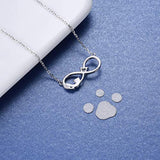 Cat Necklace for Women - 925 Sterling Silver Infinity Love Kitty Pendant Jewelry Gift for Girls Teens Cat Lovers