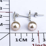 925 sterling silver pearl earrings mount European fashionable earrings