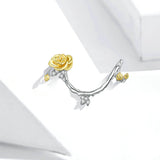 925 Sterling Silve Charming Rose Charm for DIY Bracelets Precious Jewelry For Women