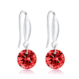 Multicolor crystal zircon S925 simple classic sterling silver earrings