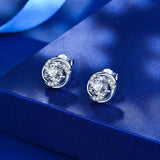S925 Sterling Silver Fashion Personality Micro-Inlaid Zircon Vortex Earrings Jewelry Cross-Border Special