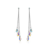 S925 Sterling Silver Swarovski Element Crystal Earrings Fashion Temperament Earrings Jewelry