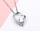 Love Pendant  Heart Shape 925 Sterling Silver Pendant without Chain Fashion Simple Jewelry Gift
