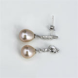 925 sterling silver pearl earrings mount European fashionable earrings