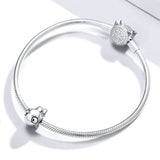 925 Sterling Silver Cute Clownfish Charm Precious Jewelry For Women Fit DIY Bracelet