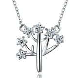 Christmas tree wishing tree zircon sterling silver pendant necklace temperament luxury  wholesale