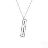 Engrave Chain Pendant Necklace