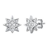 Silver Star Stud Earrings