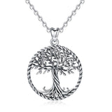 S925 Sterling Silver CZ Family Tree of Life Necklace for Women