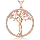 Birthday Gifts for Her, Family Tree of Life Pendant Necklace, Fashion Jewelry for Women and Girls, Anniversary Presents for Sister, Wife, Daughter, Granddaughter, Grandma, Mom