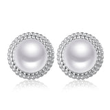 Pearl Stud Earrings S925 Sterling Silver Simple Fashion Wild