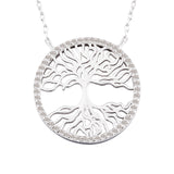 Customized fashion life tree necklace cubic zirconia women necklace