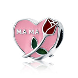 S925 Sterling Silver Oxidized Epoxy Mother Confession Charms