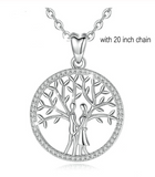 925 Sterling Silver Tree of Life Pendant Family Tree Necklace Lover Charm Delicate Silver Cable Chain or Charm