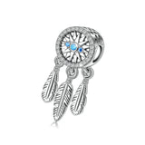 Dreamcatcher Devil's Eye beads S925 Sterling Silver Beads bracelet Accessories charms Jewelry