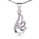 Angel's Wing Zircon Necklace Temperament Small Fresh Silver Necklace