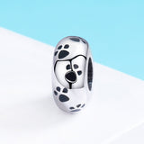 S925 Sterling Silver Oxidized Epoxy Pet Mark Silicone Charms