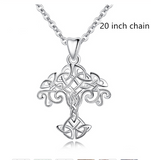 925 Sterling Silver Tree of Life Necklace Pendant Celtics Knot Charm Women Pendants Fashion Silver Jewelry Gift