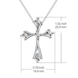 For Christmas Day Gifts Cross Shape Pendant Necklace 925 Sterling Silver