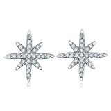 Star zircon earrings Europe and the United States big earrings  Korean fashion 925 sterling silver earrings  wholesale