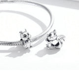 925 Sterling Silver Lovely Squirrel Charm For DIY Bracelet Fashion Jewelry For Women