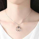 star moon  freshwater pearl  pendant 925 Sterling silver necklace