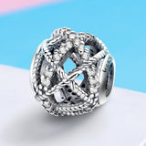 S925 sterling silver zirconia winding charms