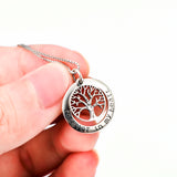 Forever In My Heart Engraved Circle Pendant Necklace