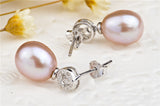 Wholesale cheap fresh water pearl earrings mounting charms