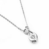Hollow drop heart-shaped crystal zircon  necklace pendant ornaments jewelry European and American temperament