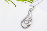 Angel's Wing Zircon Necklace Temperament Small Fresh Silver Necklace