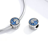 925 Sterling Silver Beautiful Blue Night Licorne Beads Charm Precious Jewelry For Women