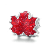 925 Sterling Silver Beautiful Maple Leaves harm For Bracelet  Fashion Jewelry For Women