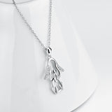 Dog Engraved Necklace Wholesale Cubic Zirconia Silver Women Necklace