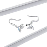 925 Sterling Silver Fish Tail Dangle Mysteries Earrings for Women Fashion Jewelry