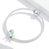 925 Sterling Silver Cute Unicorn Beads Charm Precious Jewelry For Women Fit DIY Bracelet