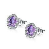 S925 Sterling Silver Crystal Stud Earrings Wholesale