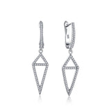 S925 sterling silver cubic zircon drop earrings