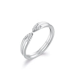 S925 sterling silver opening adjustable fashion ring jewelry wholesale