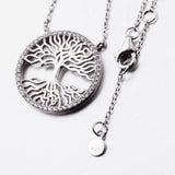 Customized fashion life tree necklace cubic zirconia women necklace